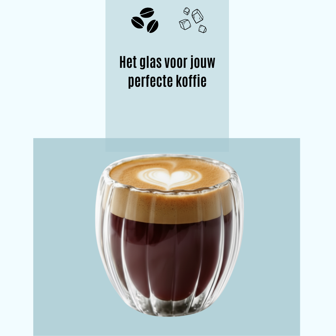Handgeblazen Dubbelwandige Glazen - 250ML - 4 Stuks