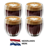 Mundblæste dobbeltvæggede glas - 250 ml - pakke med 4 4