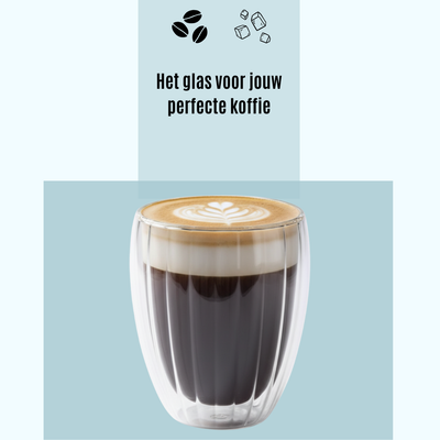 Handgeblazen Dubbelwandige Glazen - 350ML - 4 Stuks