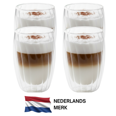 Handgeblazen Dubbelwandige Glazen - 450ML - 2 Stuks