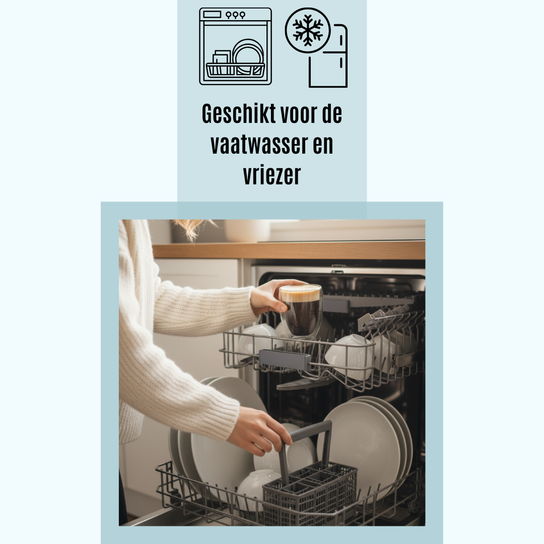 Handgeblazen Dubbelwandige Glazen - 350ML - 4 Stuks