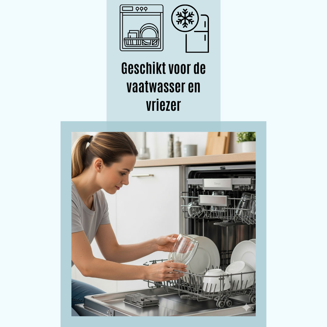 Handgeblazen Dubbelwandige Glazen - 350ML - 4 Stuks