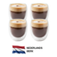 Handgeblazen Dubbelwandige Glazen - 250ML - 4 Stuks
