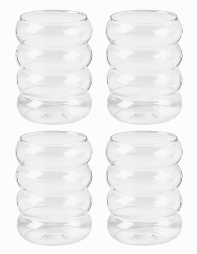 Betrahan Drinkglazen - Set van 4 - 350ML - Frisdrankglazen - Waterglazen - Glazen - Gratis Glazen Rietjes