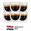 Hand-blown Double-Walled Glasses - 80ML - Set of 6