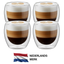 Handgeblazen Dubbelwandige Glazen - 250ML - 4 Stuks