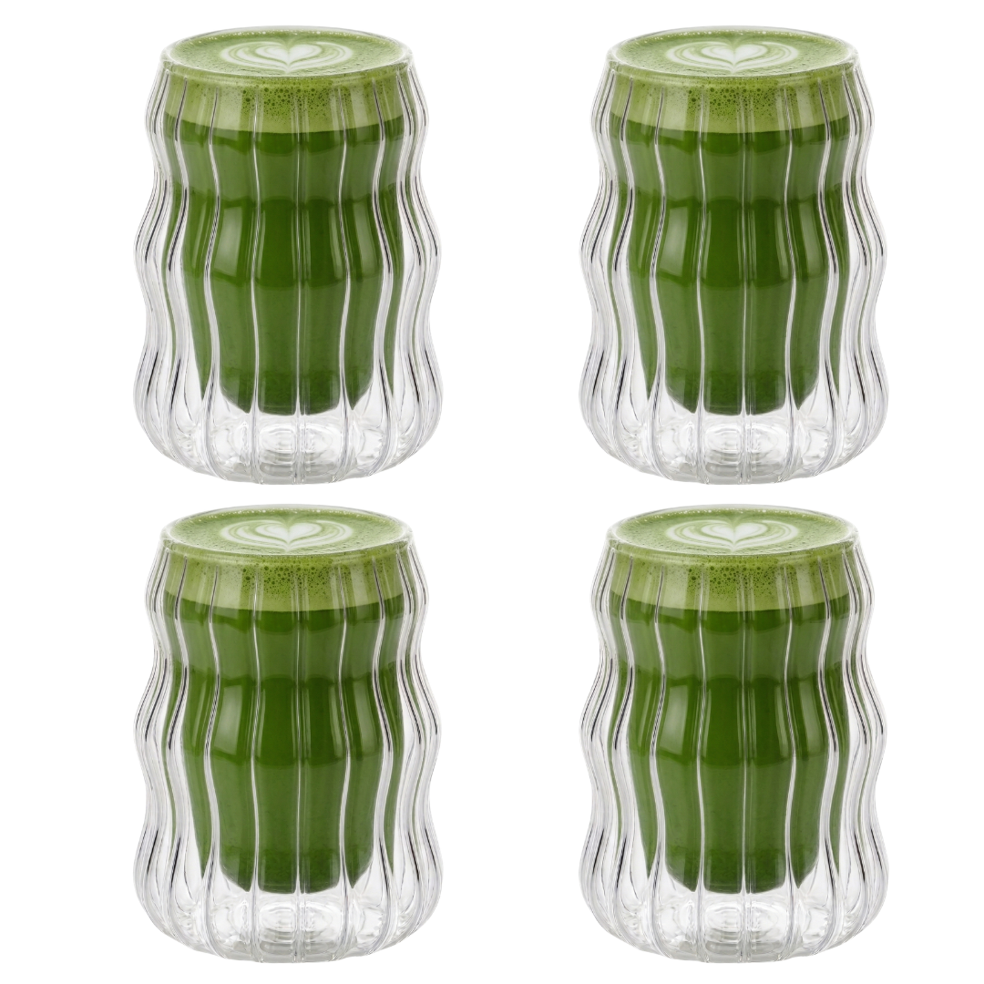 Mundblæste dobbeltvæggede glas - 350 ml - pakke med 4