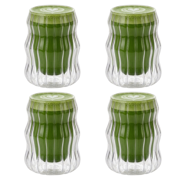 Mundblæste dobbeltvæggede glas - 350 ml - pakke med 4