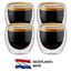 Handgeblazen Dubbelwandige Glazen - 150ML - 4 Stuks