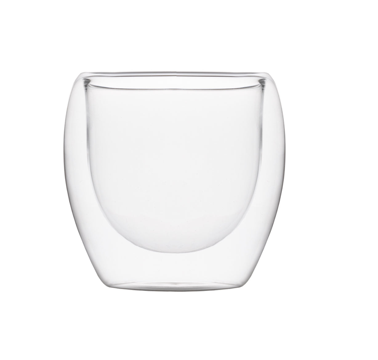 Betrahan Handgeblazen Dubbelwandige Glazen - 150ML Set van 4 - Koffieglazen - Theeglazen - Gratis Glazen Rietjes