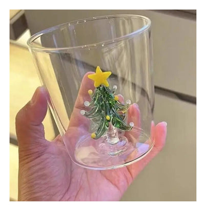 Betrahan Handgeblazen Kerst Drinkglazen - Design - 5 stuks - 300ML