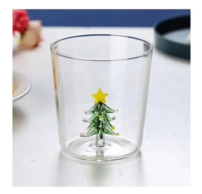 Betrahan Handgeblazen Kerst Drinkglazen - Design - 5 stuks - 300ML