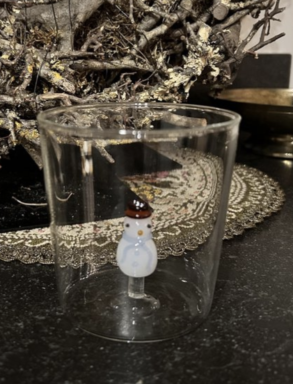 Betrahan Handgeblazen Kerst Drinkglazen - Design - 5 stuks - 300ML