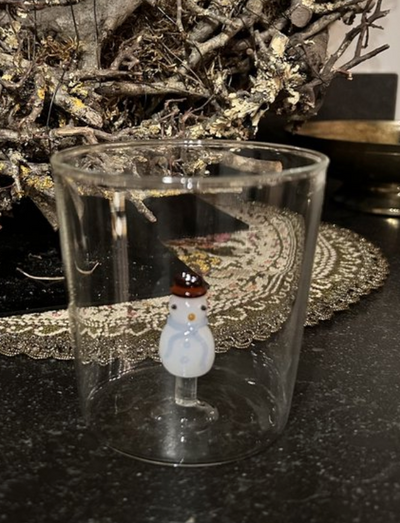 Betrahan Handgeblazen Kerst Drinkglazen - Design - 5 stuks - 300ML